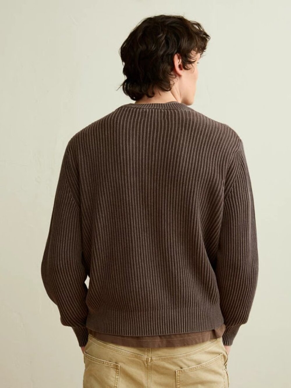 Timberland 90s vintage heavy-gauge Ribbed Knit Crew Neck Sweater
